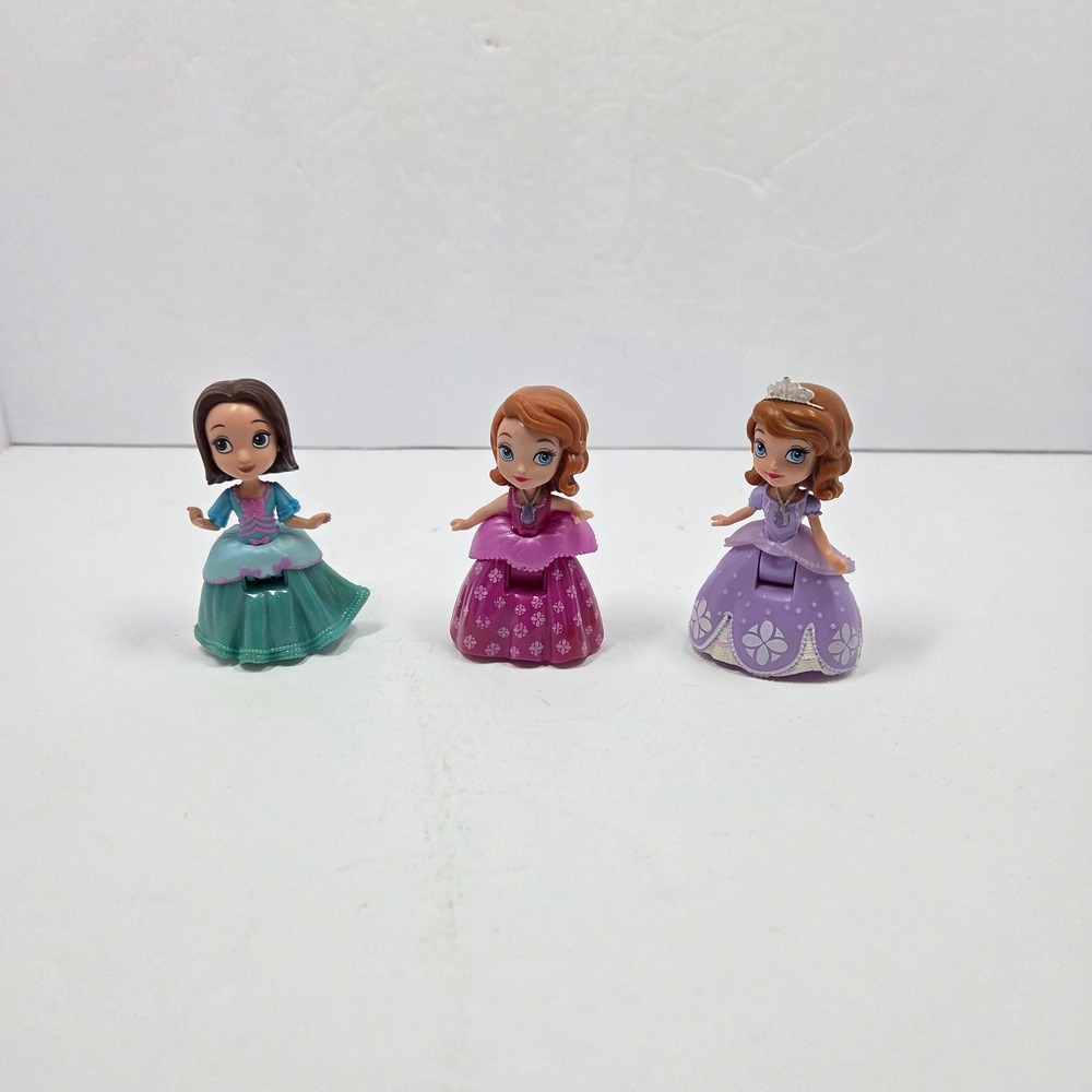 Disney Sofia the First Amber Micro Doll Lot 3pc 2012 Mattel Y6645 Figures
